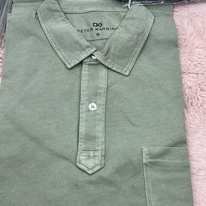 NWT Peter Manning Mens Moss Green Polo Shirt Top 100% cotton Review size chart